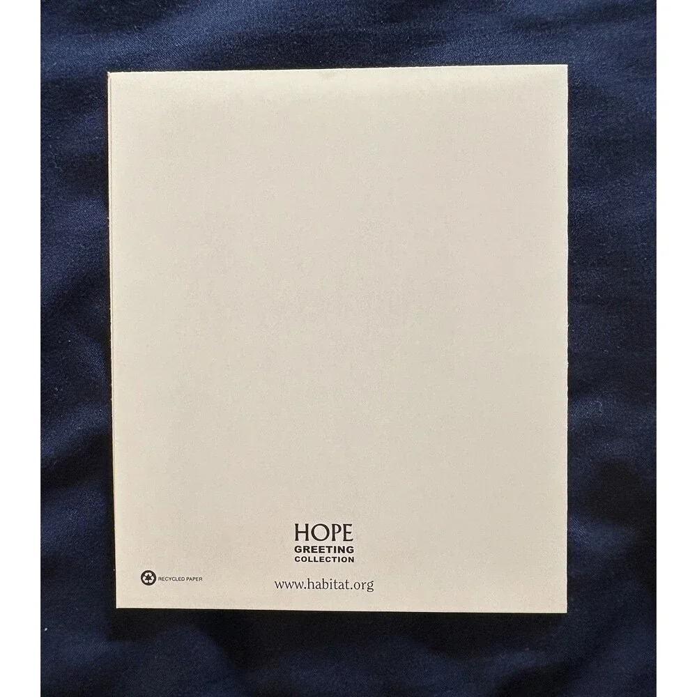 Friendship Card with White Envelope | Purple Flower design by Habitat